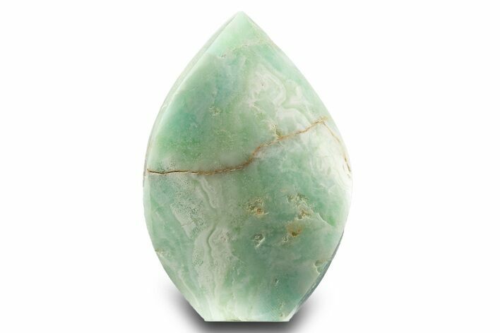 Polished Blue Caribbean Calcite Flame - Pakistan #323326